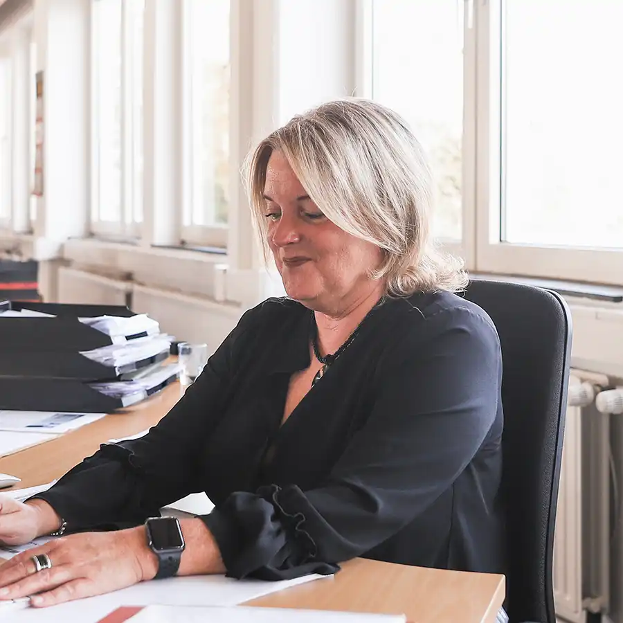 Porträt von Sandra Faust, Druckvorstufe bei BasseDruck